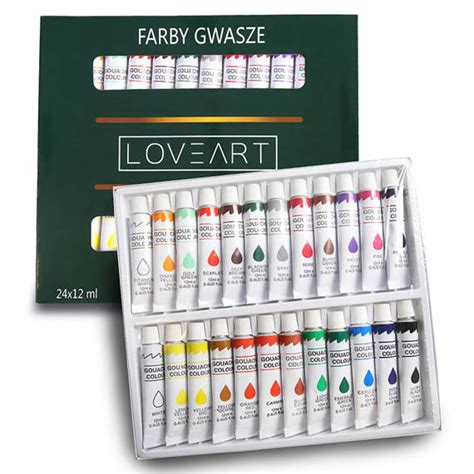 Farby Gwasze LOVEART Gouache 24x12ml 142019 Sklepik