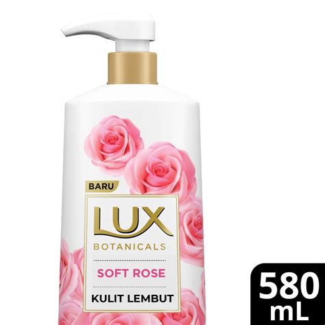 Jual Lux Botanicals Body Wash Pump Soft Rose Kulit Lembut 580ml