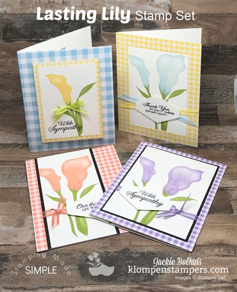 Easy Stamping Tips With 5 Lasting Lily Cards Klompen Stampers