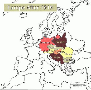 Europe After 1919 - Map