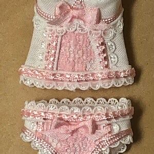 Miniature Dollhouse Corset And Panties Set Artist Made Boudoir Accessories Lingerie Etsy