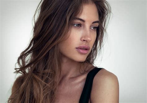Andrey Firsov Brown Eyes Brunette Women Portrait Open Mouth Face