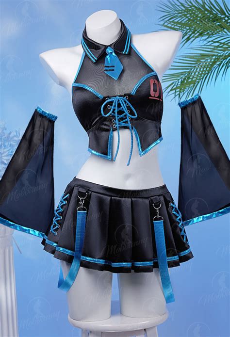 Women Vocal Derivative Two Piece Swimsuit Bikini Set Halter Top And Skirt Bathing Suit With