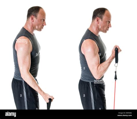 Bicep Curl Resistance Band Hi Res Stock Photography And Images Alamy