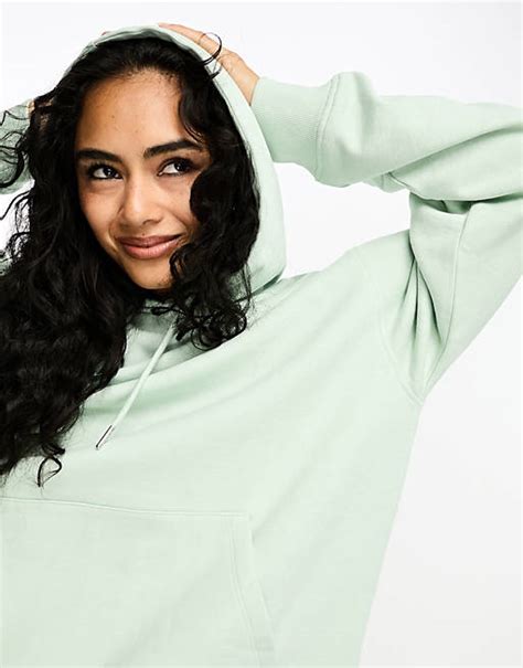 Asos Design Oversized Hoodie In Aqua Asos