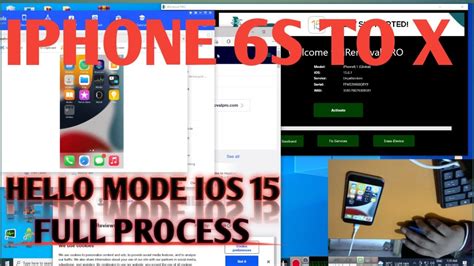 Iphone 6s To X Ios15 Hello Screen Bypass Icloud Remove Activatiion Lock Checkm8 Windows Pc