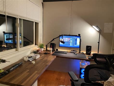 Ikea Karlby L Desk Used Wood From Home Depot As The Table Legs Hidden