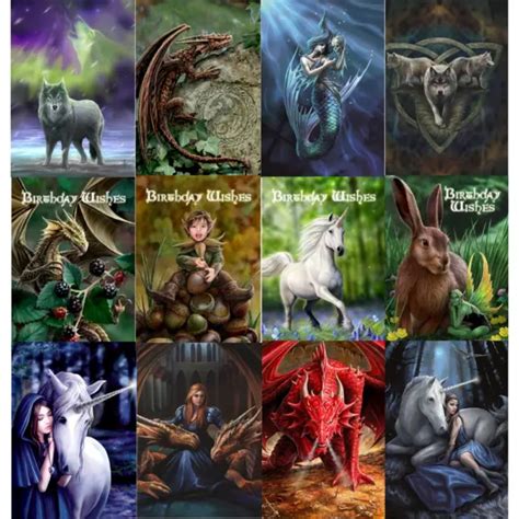 Anne Stokes Drache Einhorn Pixie Fantasie Kunst Alternative Geburtstag