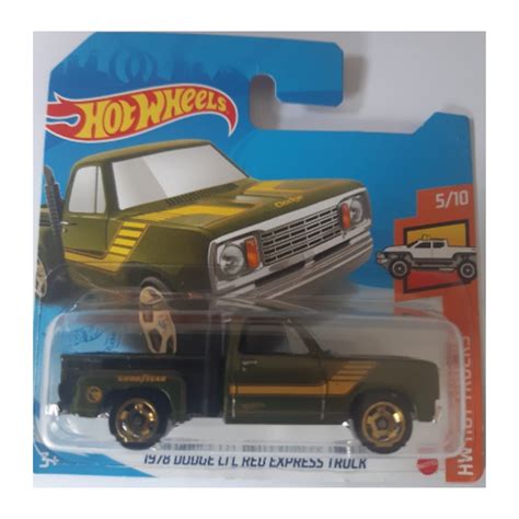 Hot Wheels Dodge Li L Red Express Truck T Hunt Cartela Curta