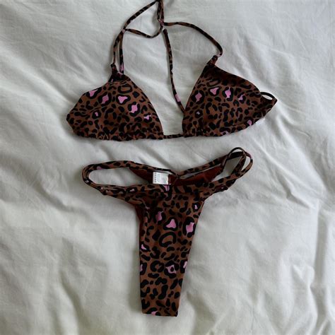 Leopard Print Bikini Set Never Worn Unwanted Depop