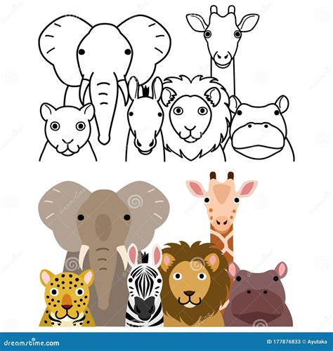 Animals Group Cartoon Illustration | CartoonDealer.com #76943775