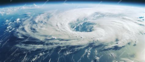 Premium AI Image | Satellite images of a hurricane from a satellite