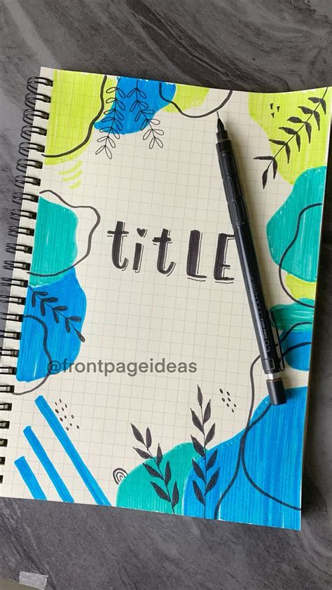 Easy front page design for school projects and idea note journals | Aesthetic Girl #shorts # ...