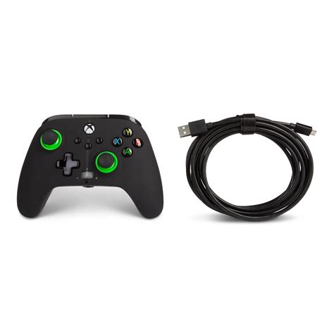 Powera Enwired Xbox Series X S Xbox One Controler Verde Hint Cu Fir