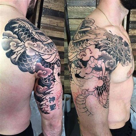 Japanese Dragon Sleeve Tattoos Designs