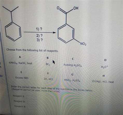 Solved ES Identify the reagents necessary to accomplish each | Chegg.com