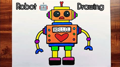 How To Draw Robot Toy Drawing Robots For Kids Robot Drawing Easy