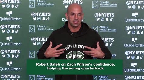 Jets Robert Saleh Speaks About Zach Wilsons Confidence Video