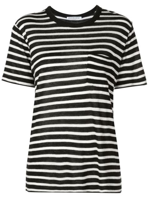 T By Alexander Wang Horizontal Striped T Shirt