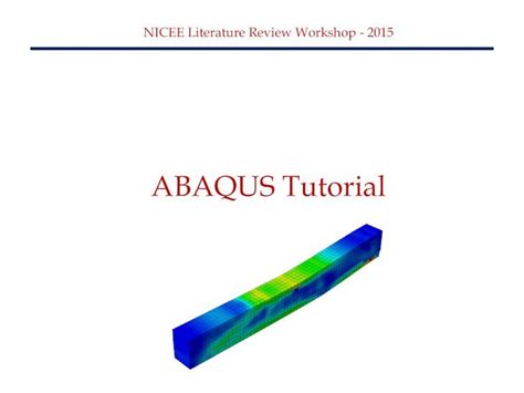 PDF ABAQUS Tutorial Example Presentation DOKUMEN TIPS