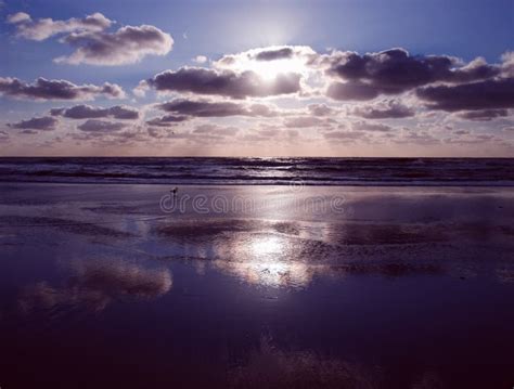 Sunset Zandvoort Stock Image Image Of Reflections Sand 57456635