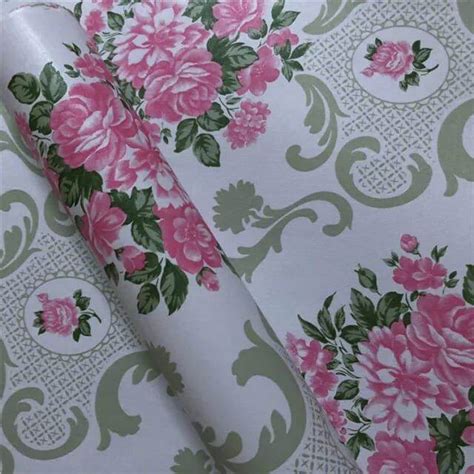 Walpaper Dinding Motif Batik Pink Dasar Abu 10m X 45cm Lazada Indonesia