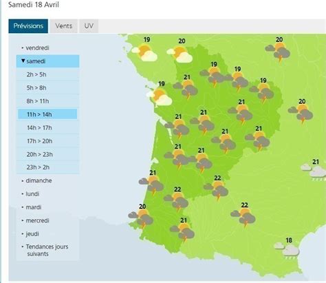 Météo des pluies et des orages sont attendus ce week end en Gironde