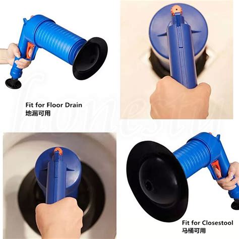 High Pressure Air Drain Blaster Pump Plunger Sink Pipe Clog Remover