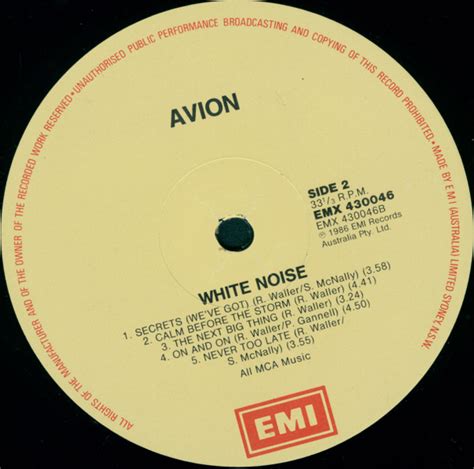 Avion – White Noise – 1986 – Real 80s CCM