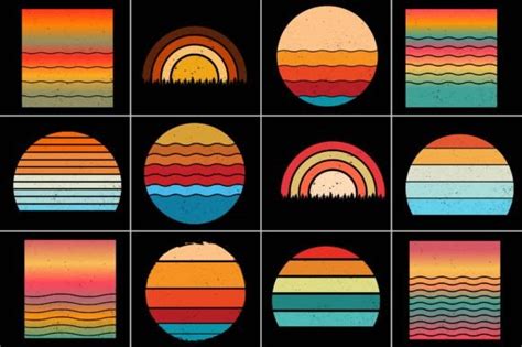 Grunge Retro Sunset Background Graphic By T Shirt Design Bundle