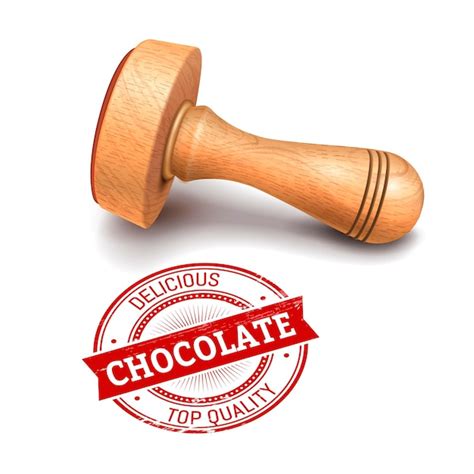 Premium Vector Chocolate Round Stamp