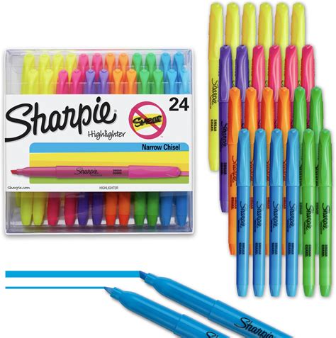 Sharpie Accent Pocket Highlighters Chisel Tip Assorted Colored 24