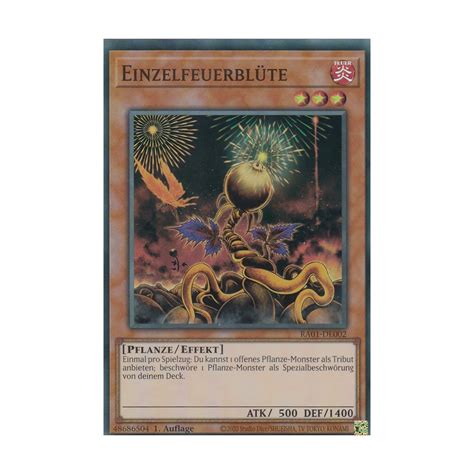 Einzelfeuerblüte V 4 Platinum Secret Rare RA01 DE002 V 4 Platinum