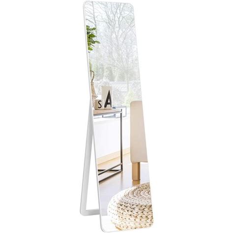 Costway Miroir Sur Pied Rectangulaire Miroir Mural En Style