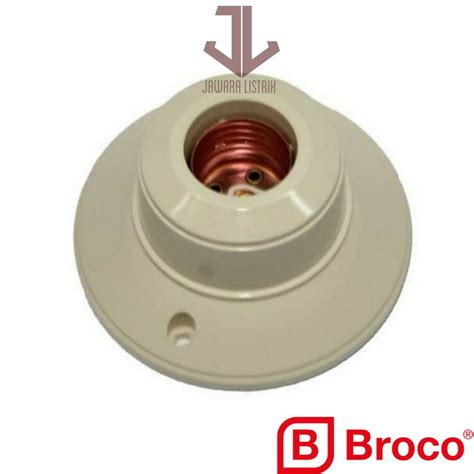 Jual Broco Fitting Plafon Bulat New Gee Rumah Lampu Bulat Cream