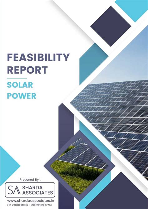 Feasibility Report On Solar Power Sharda Associates