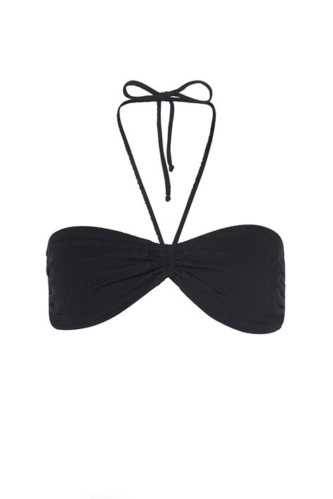 Adele Bikini Top Black Pique Maan