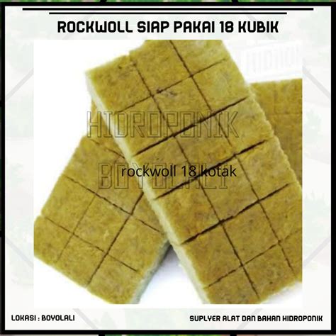 Jual Rockwoll Kubik Siap Pakai Media Tanam Hidroponik Shopee Indonesia