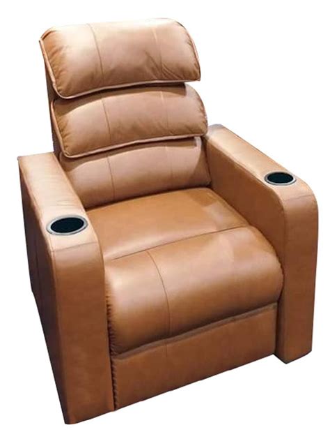 Brown Motorized Recliner Leather Chair For Hotel Seating Capacity