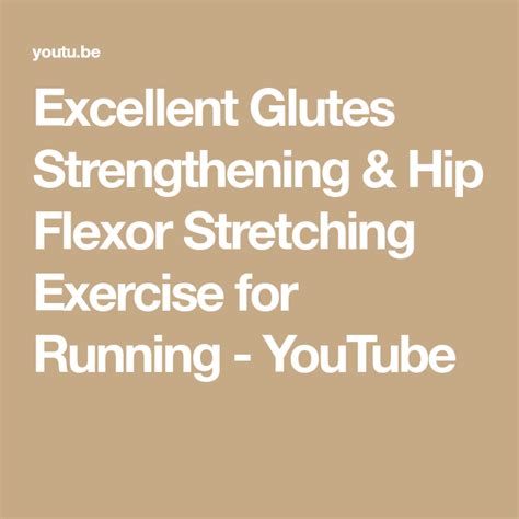 glutes strengthening hip flexor stretching exercise  running