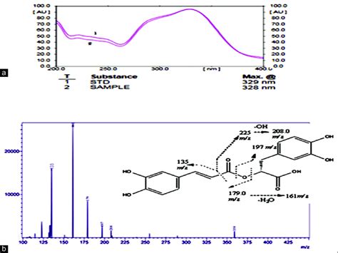 Spectral Analysis Of Rosmarinic Acid A Ultraviolat Spectra Of