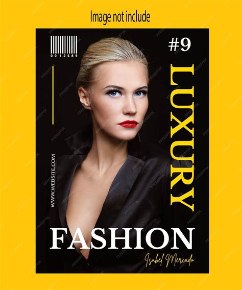 Magazine cover fashion model design banner social media post template