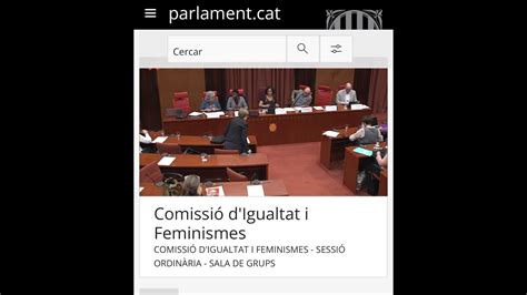 Via A La Comissió Digualtat I Feminismes Del Parlament De Catalunya