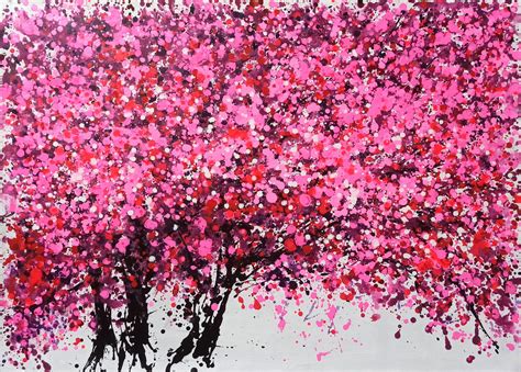 Cherry Blossom Von Phuong Hoang Malerei Acryl Auf Leinwand