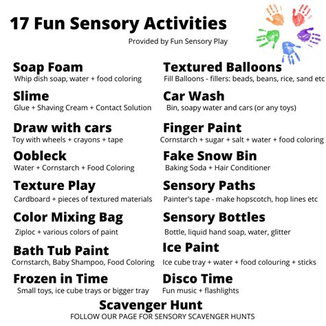 Easy Sensory Activities for Toddlers and Preschoolers - Fun Sensory Play