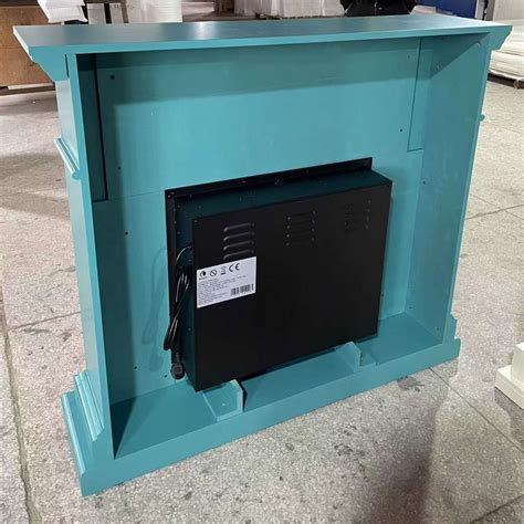 Enhance Your Space with a Durable Turquoise Blue Electric Fireplace Frame