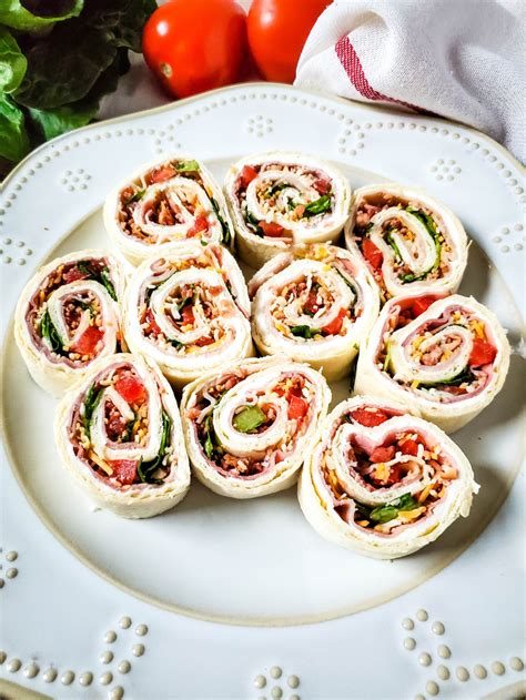 Ham and Turkey Club Sandwich Pinwheels