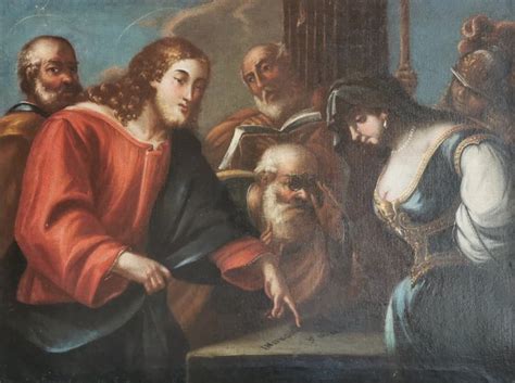 Scuola Veneta Xvii Cristo E L Adultera Catawiki