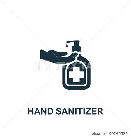 Hand Sanitizer Icon Monochrome Simple Pixta