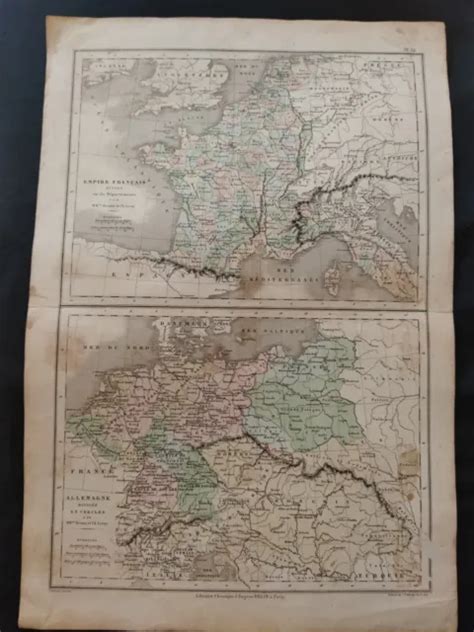 Th Century Maps French Empire And Germany By Mmrs Drioux Ch Leroy